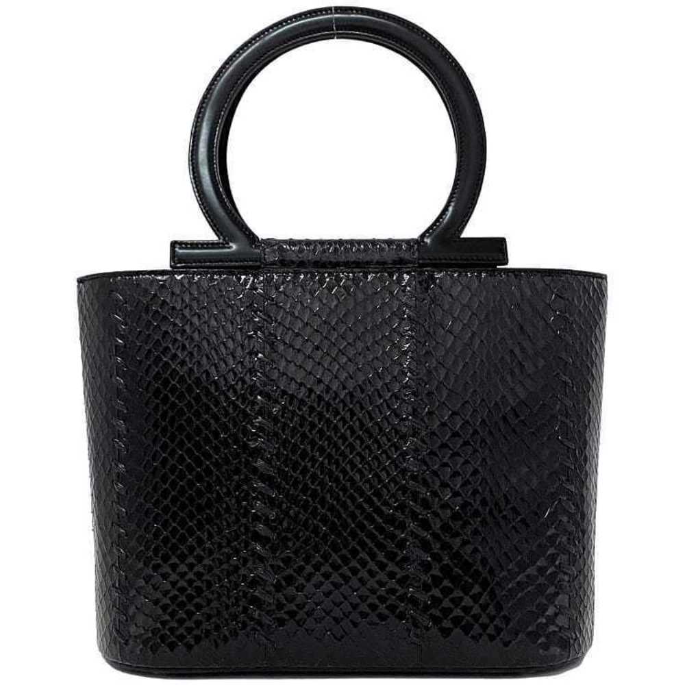 Salvatore Ferragamo Handbag Python Leather Black - image 1